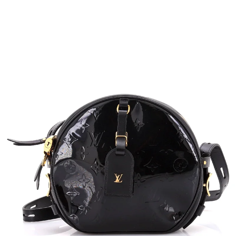 Ladies Louis Vuitton shoulder bags with a tassel decoration for charmBoite Chapeau Souple Bag Monogram Vernis MM