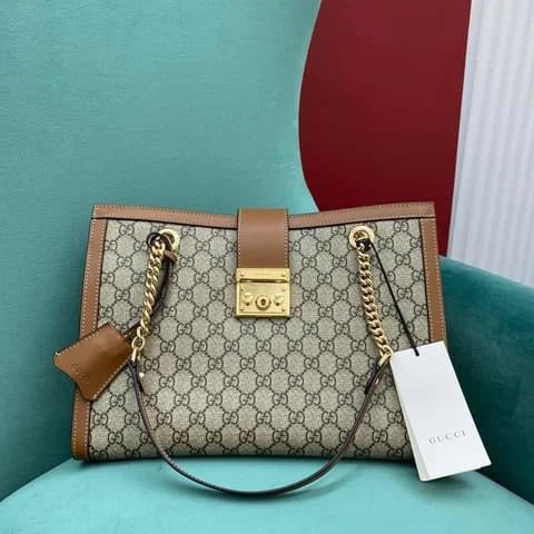 Gucci tote bags for women with a printed Gucci logoGucci Padlock GG Medium Bag